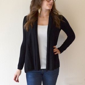 Black Open Cardigan